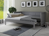 Noomi Erika Guest Bed with Drawer Grey (FSC-Certified)