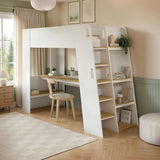Flair Fern Staircase High Sleeper White & Oak
