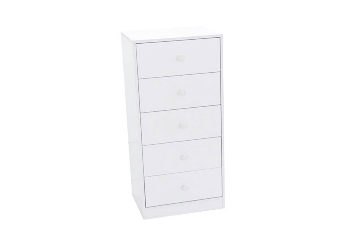 Flair Wizard Chest of 5 Drawers White