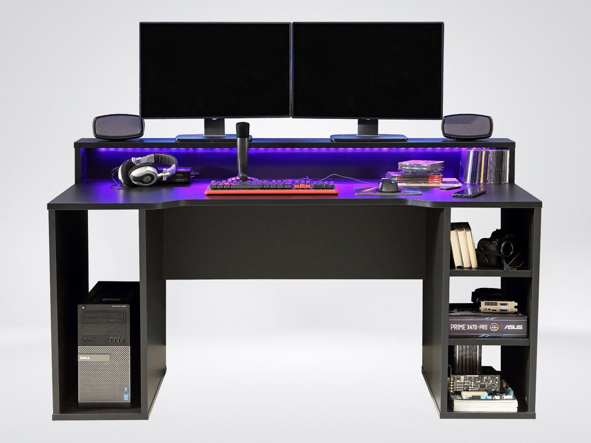 Flair Power X Gaming Desk with RGB LED Black