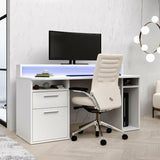 Flair Power Z Gaming Desk with RGB LED White