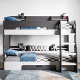 Flair Flick Storage Grey Bunk Bed with Grey Drawer