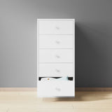 Flair Wizard Chest of 5 Drawers White