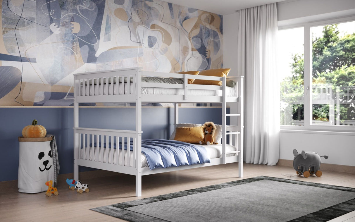 Flair Tetrad Detachable Small Double Bunk Bed White