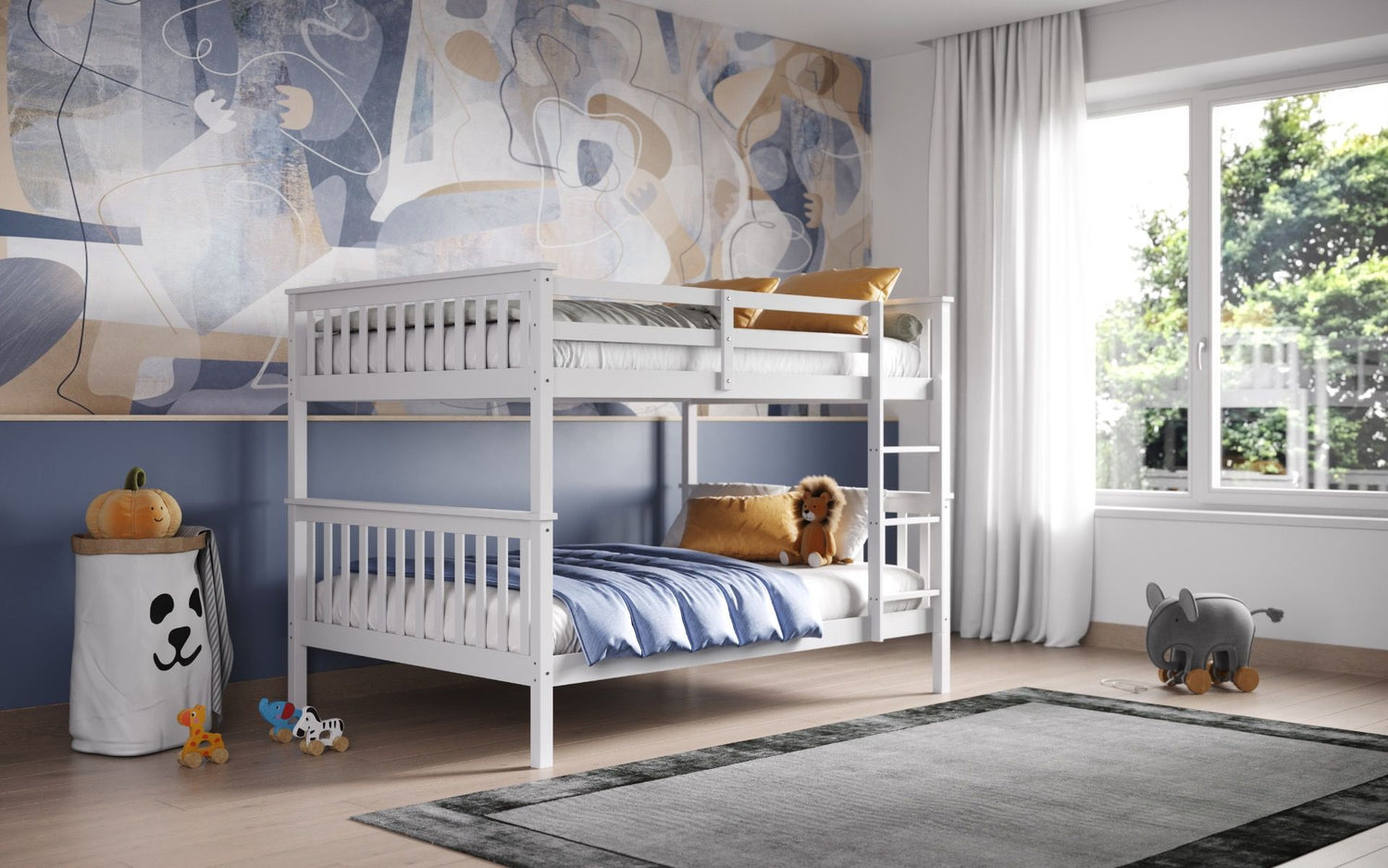 Flair Tetrad Detachable Small Double Bunk Bed White