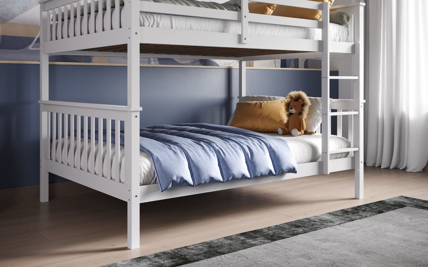 Flair Tetrad Detachable Small Double Bunk Bed White