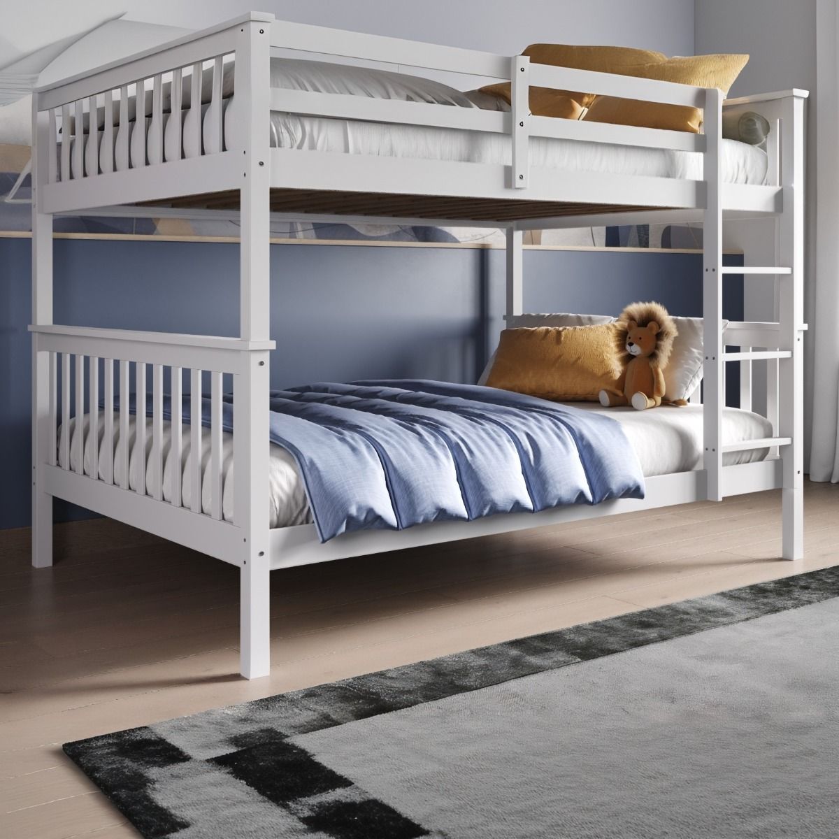 Flair Tetrad Detachable Small Double Bunk Bed White