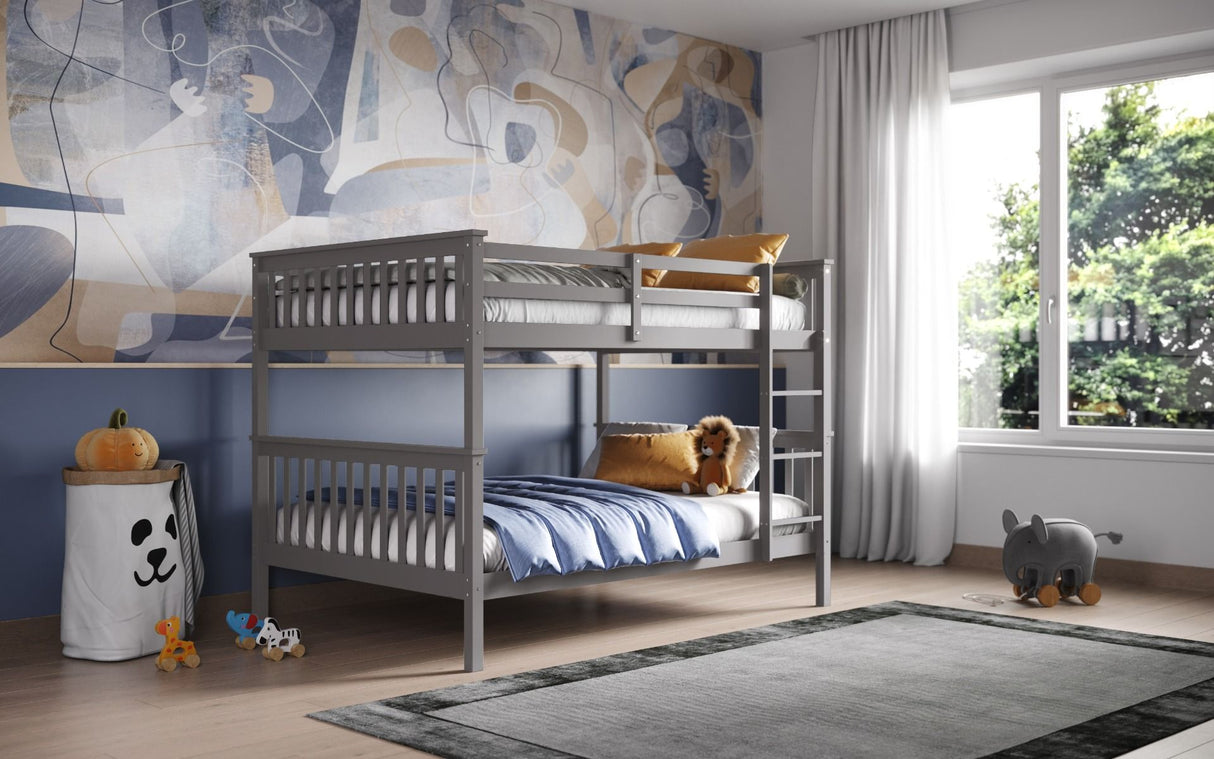 Flair Tetrad Detachable Small Double Bunk Bed Grey