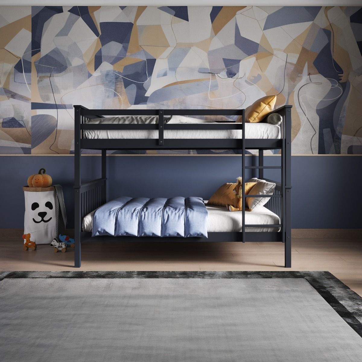 Flair Tetrad Detachable Small Double Bunk Bed Grey