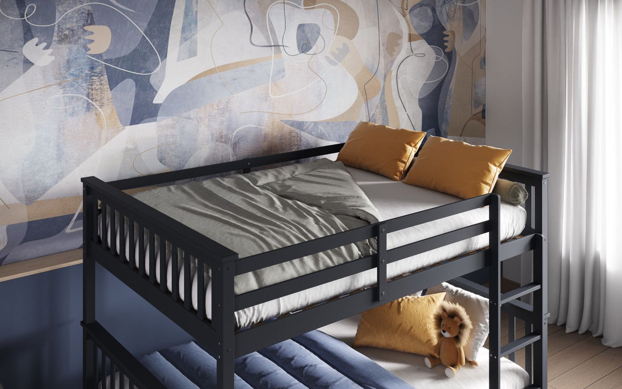 Flair Tetrad Detachable Small Double Bunk Bed Grey