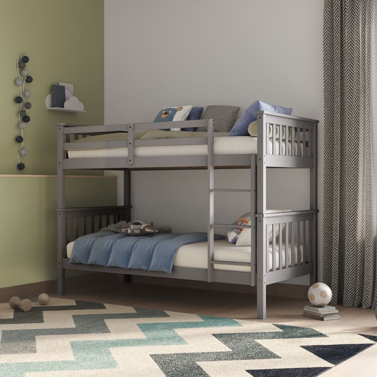 Flair Koop Wooden Detachable Bunk Bed Grey