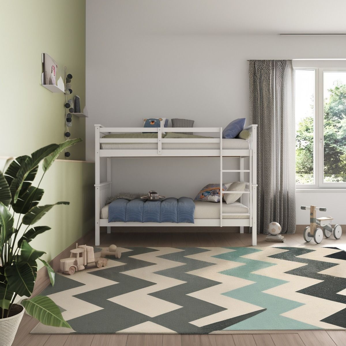 Flair Koop Wooden Detachable Bunk Bed White