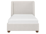 Flair Alma Single Winged Headboard Bed Beige Boucle