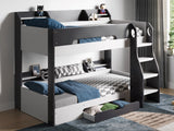 Flair Flick Storage Grey Bunk Bed with Grey Drawer