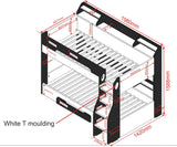 Flair Flick Storage Bunk Bed White & Oak
