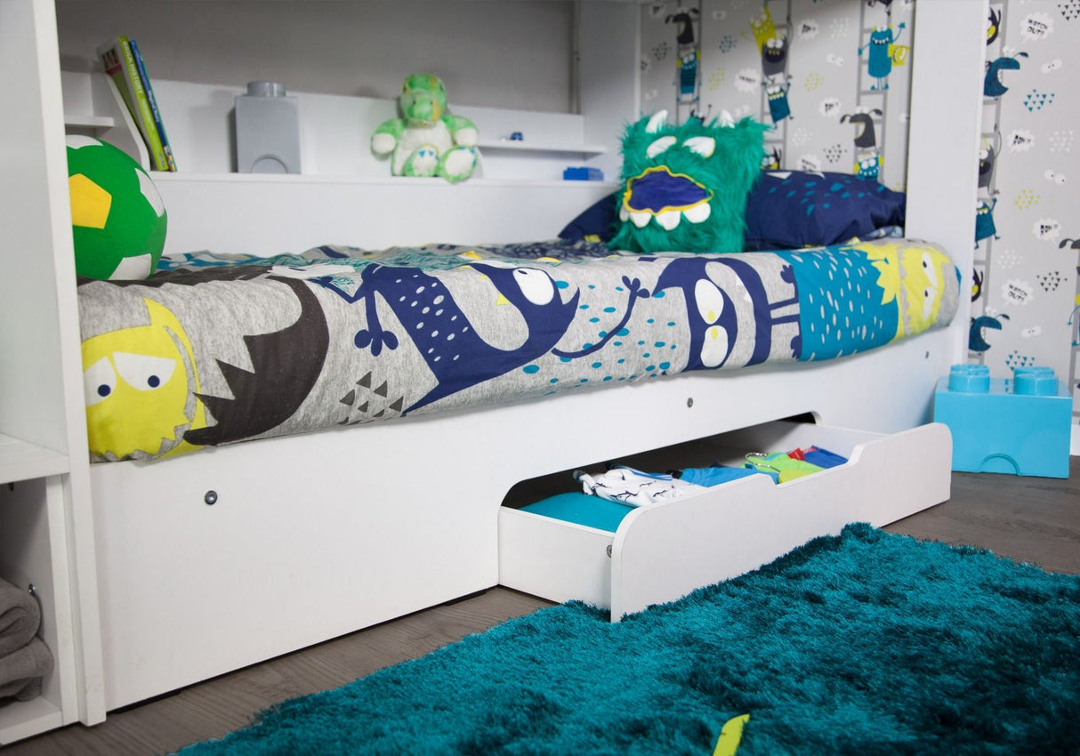 Flair Slick Staircase Bunk Bed with Storage White