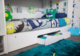Flair Slick Staircase Bunk Bed with Storage White