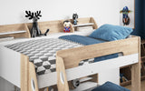 Flair Flick Triple Storage Bunk Bed White & Oak