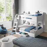 Flair Flick Triple Storage Bunk Bed White