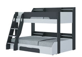 Flair Flick Triple Storage Bunk Bed Grey