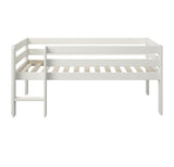 Noomi Solid Wood Shorty Mid Sleeper with Crate Drawers White (FSC-Certified)