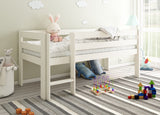 Noomi Solid Wood Shorty Mid Sleeper White (FSC-Certified)