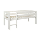 Noomi Solid Wood Shorty Mid Sleeper with Crate Drawers White (FSC-Certified)