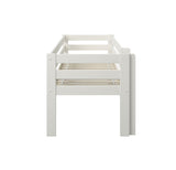 Noomi Solid Wood Shorty Mid Sleeper with Crate Drawers White (FSC-Certified)