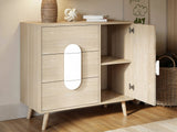 Flair Noah Chest of Drawers Sage Oak & White