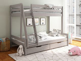 Noomi Nora Solid Wood Triple Bunk Bed Grey (FSC-Certified)