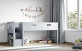 Flair Charlie Staircase Mid Sleeper Bed Grey