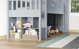 Flair Charlie Staircase Mid Sleeper Bed Grey