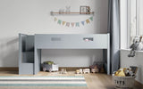 Flair Charlie Staircase Mid Sleeper Bed Grey