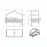 Noomi Froya Solid Wood Grow-with-Me House Bed White (FSC-Certified)