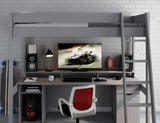 Noomi Tera Solid Wood Gaming High Sleeper Grey (FSC-Certified)