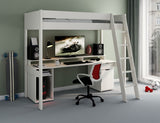 Noomi Tera Solid Wood Gaming High Sleeper White (FSC-Certified)