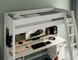 Noomi Tera Solid Wood Gaming High Sleeper White (FSC-Certified)