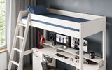 Noomi Tera Solid Wood Gaming High Sleeper White (FSC-Certified)