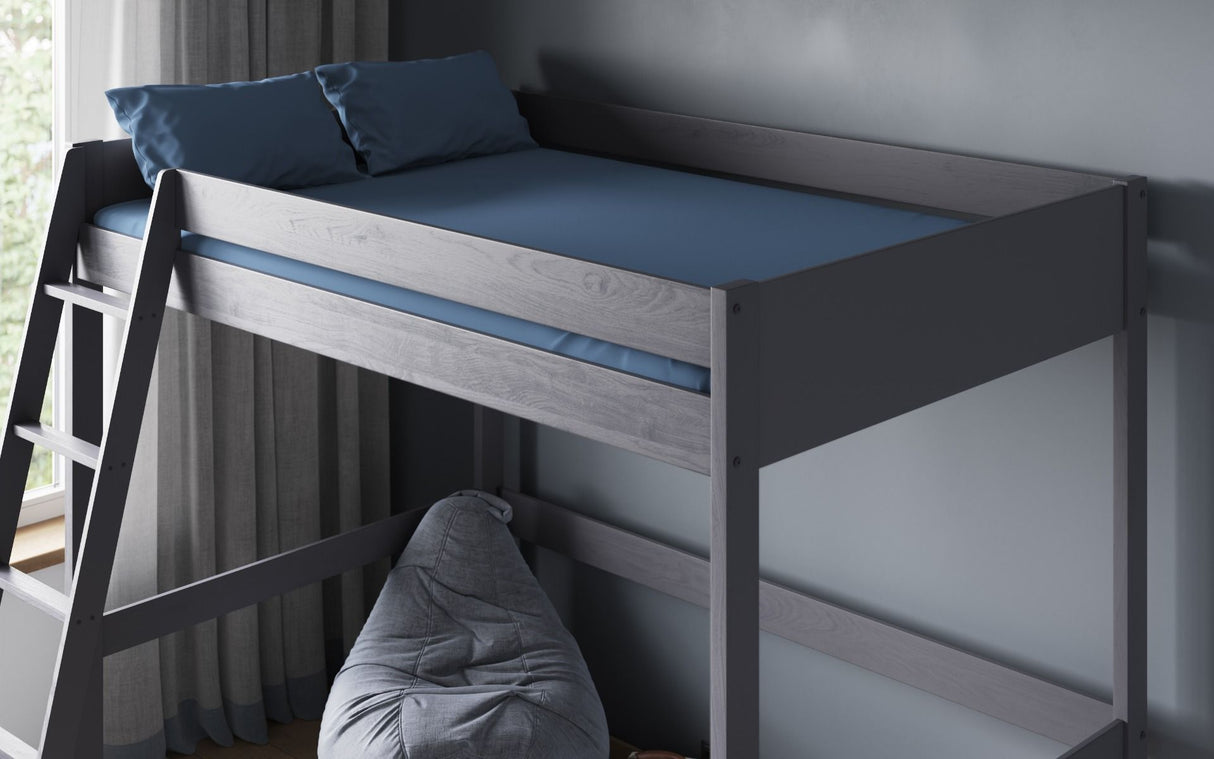 Noomi Tera Solid Wood Small Double High Sleeper Grey (FSC-Certified)