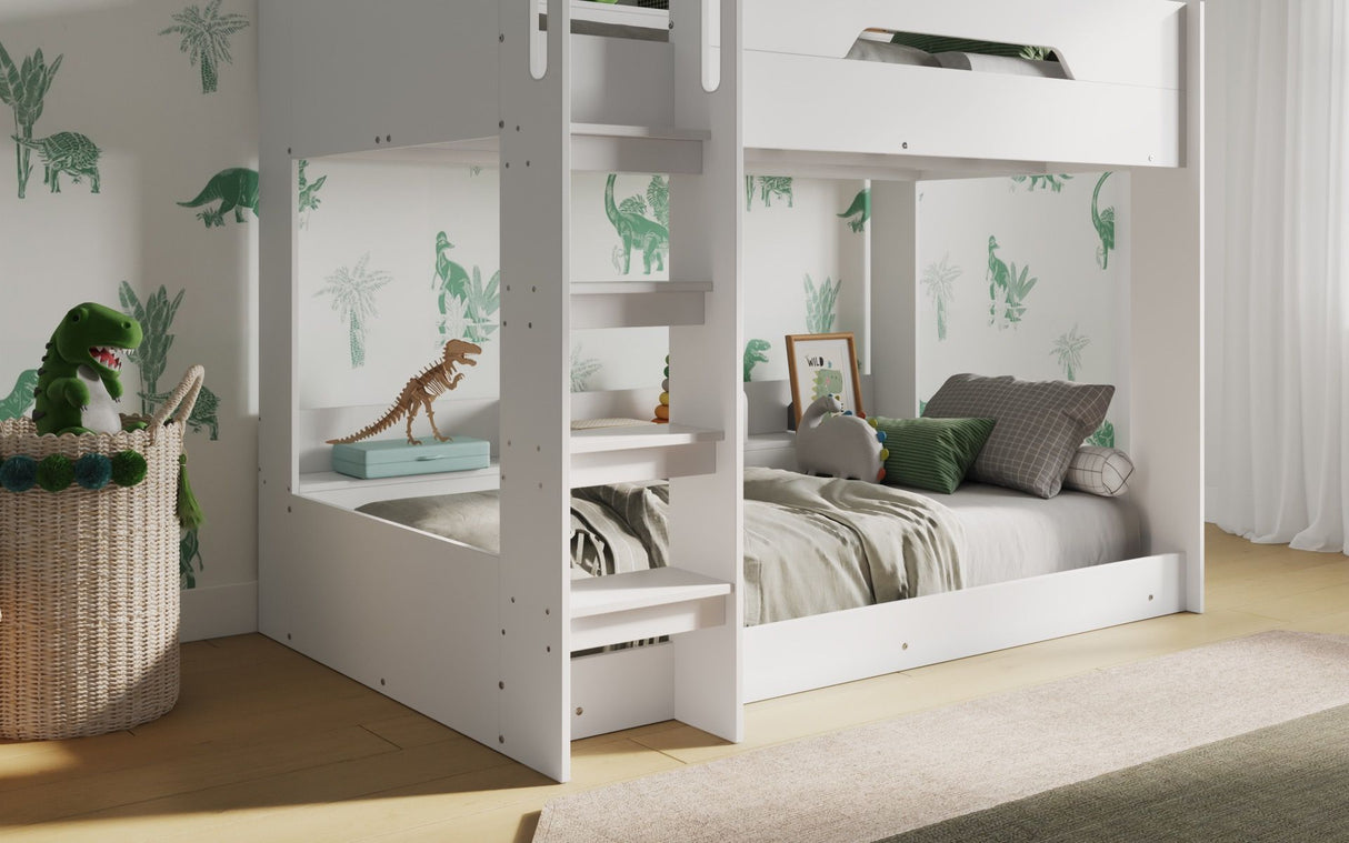 Flair Gravity Bunk Bed with Shelves White