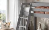 Noomi Nora Solid Wood Triple Bunk Bed Grey (FSC-Certified)