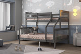 Flair Zoom Wooden Detachable Triple Bunk Bed Grey