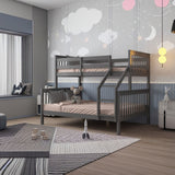 Flair Zoom Wooden Detachable Triple Bunk Bed Grey