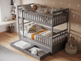 Flair Elvis Bunk Bed with Trundle & Drawers Grey