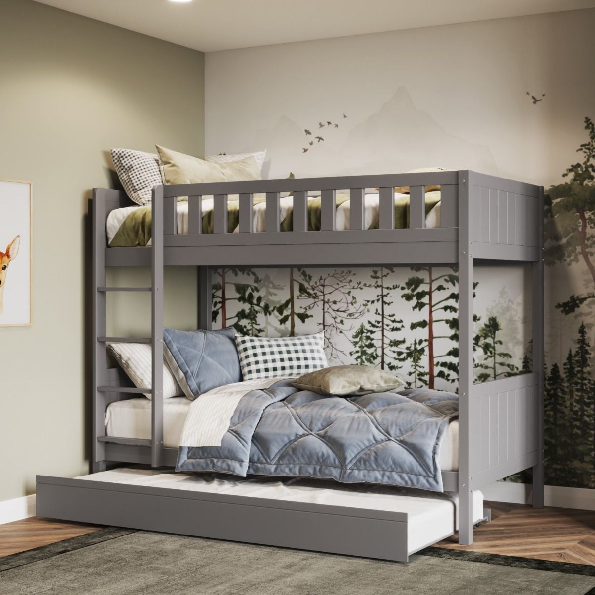 Flair Bea Wooden Bunk Bed Grey