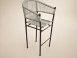 SOLACE+CO Hana Round Table & Set of 2 Lita Chairs Garden Bar Set Dark Brown