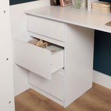 Flair Harper High Sleeper with Desk & Wardrobe White