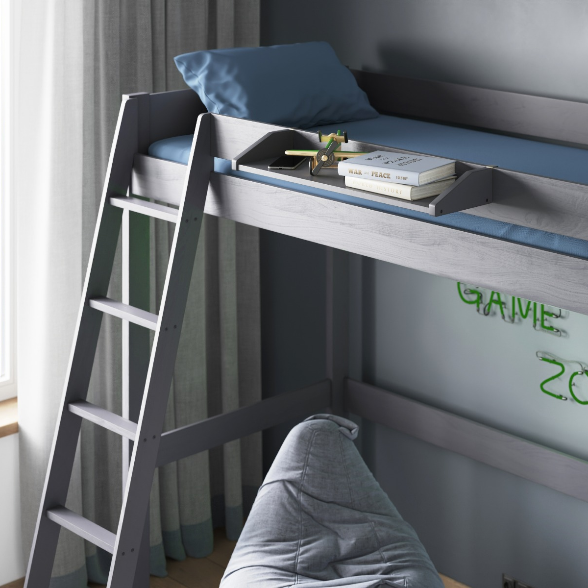 Noomi Hook On Shelf Grey (FSC Certified)