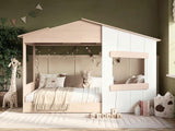 Flair Dreamland Montessori House Floor Bed Oak & White