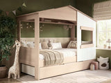 Flair Dreamland House Bed With Trundle Oak & White